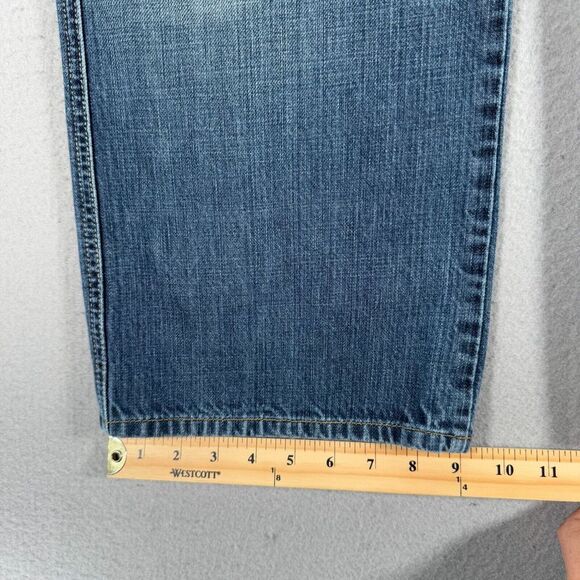 7 For All Mandkind A Pocket Jeans Women 32 Straight Leg Blue Medium Wash Relaxed - Picture 7 of 15